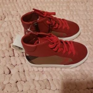 Burberry Mini Haypark Check High Top Shoe Kids Sho